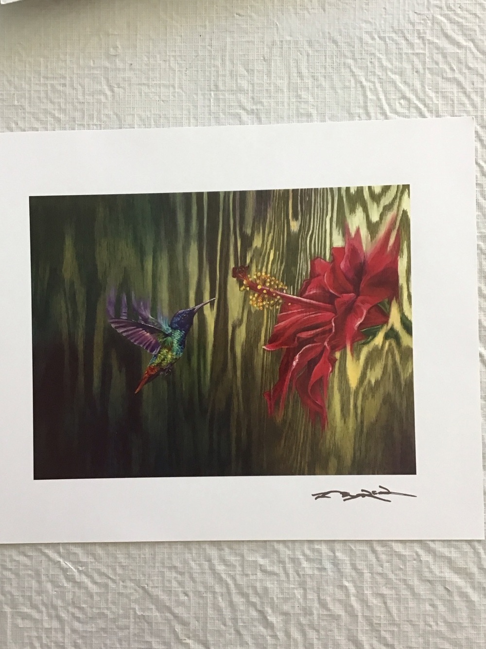 Lithograph by Matt Beyrer called Morning Glory on silk cover paper.